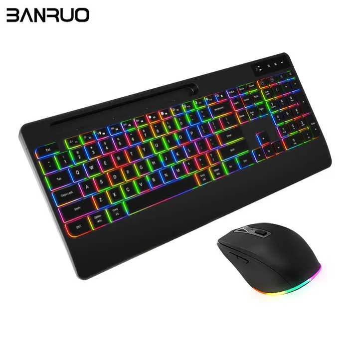 الأكثر مبيعًا من COUSO لوحة مفاتيح وأرجل RGB . COUSO Best Selling RGB Backlit Wireless Dual Mode BT