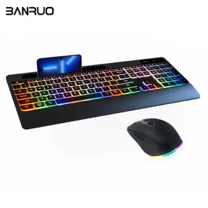 الأكثر مبيعًا من COUSO لوحة مفاتيح وأرجل RGB . COUSO Best Selling RGB Backlit Wireless Dual Mode BT