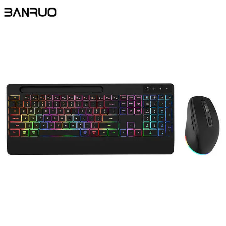 الأكثر مبيعًا من COUSO لوحة مفاتيح وأرجل RGB . COUSO Best Selling RGB Backlit Wireless Dual Mode BT