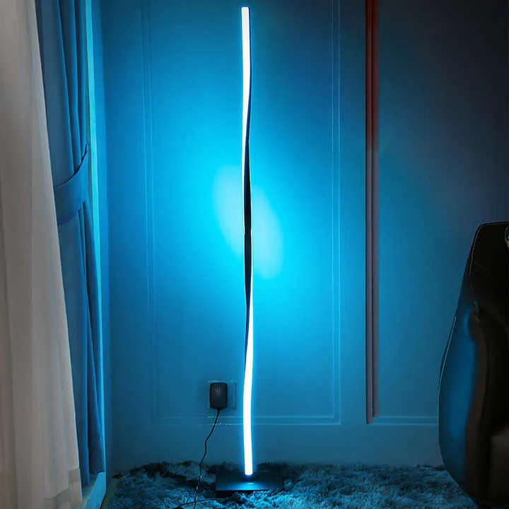 أدى RGB ملونة ضوء الزاوية أريكة لغرفة المعيشة . LED RGB Colorful Corner Light Sofa Living Room Bedroom