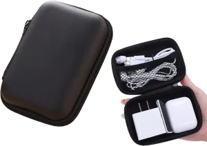 1/5Pcs Travel Cable Organizer,Data Headphone Bag Electronic Organizer, Waterproof Storage Bag,Net Mesh Cord Accessories Organizer Case for Cables,Chargers,Hard Drive,Game Cards, Black