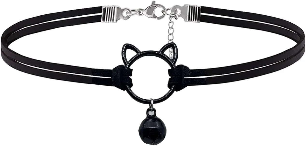 1PCS Black Choker Necklace for Women Black Choker Black Velvet Choker Adjustable Lace Black Collar Necklace Layered Black Choker Black Collar Necklace for Valentines Day Birthday Party Gifts