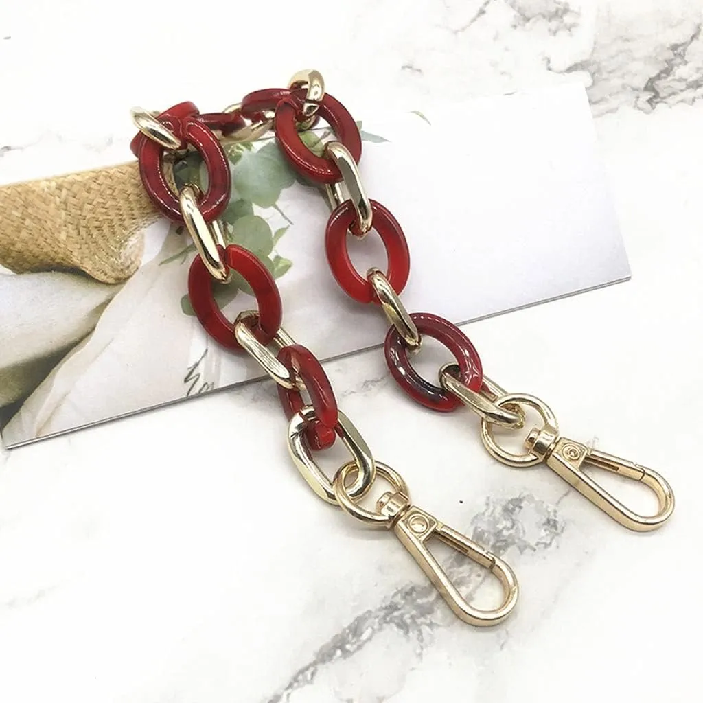 38cm Acrylic Resin Bag Strap for Shoulder Bag Plastic Handbag Chain Strap Belts Handles Chain Bag Wild Color Accessories (D)