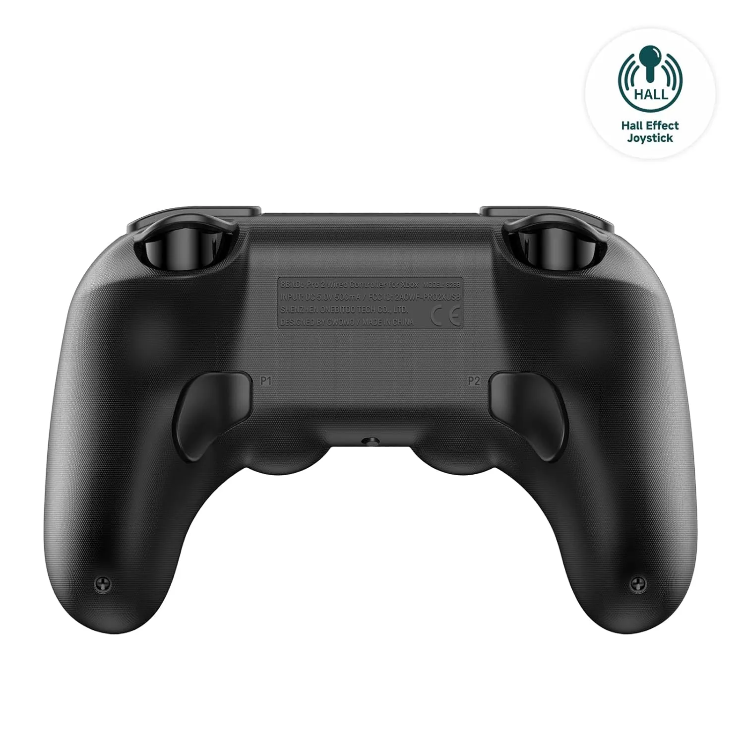 8Bitdo Pro 2 Wired Controller for Xbox, Hall Effect Joysticks and Hall Triggers, 3.5mm Audio Jack, Compatible with Xbox Series X|S, Xbox One, Windows 10/11 - Officially Licensed (Black)