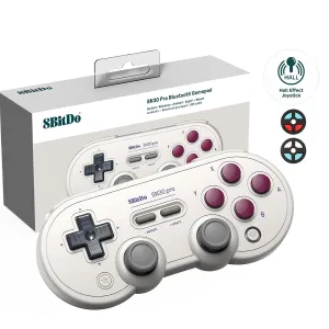 8Bitdo Sn30 Pro Bluetooth Gamepad (G Classic Edition) with Hall Effect Joystick Update Joysticks Rumble Vibration Gamepad for Windows, MacOS, Android, Steam, Switch