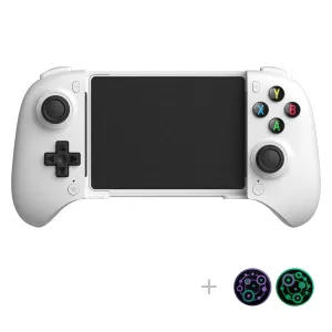8Bitdo Ultimate Mobile Gaming Bluetooth Controller for Android Devices with Hall Effect Joysticks and Hall Triggers, Back Buttons, Mapping and Turbo Function (White)