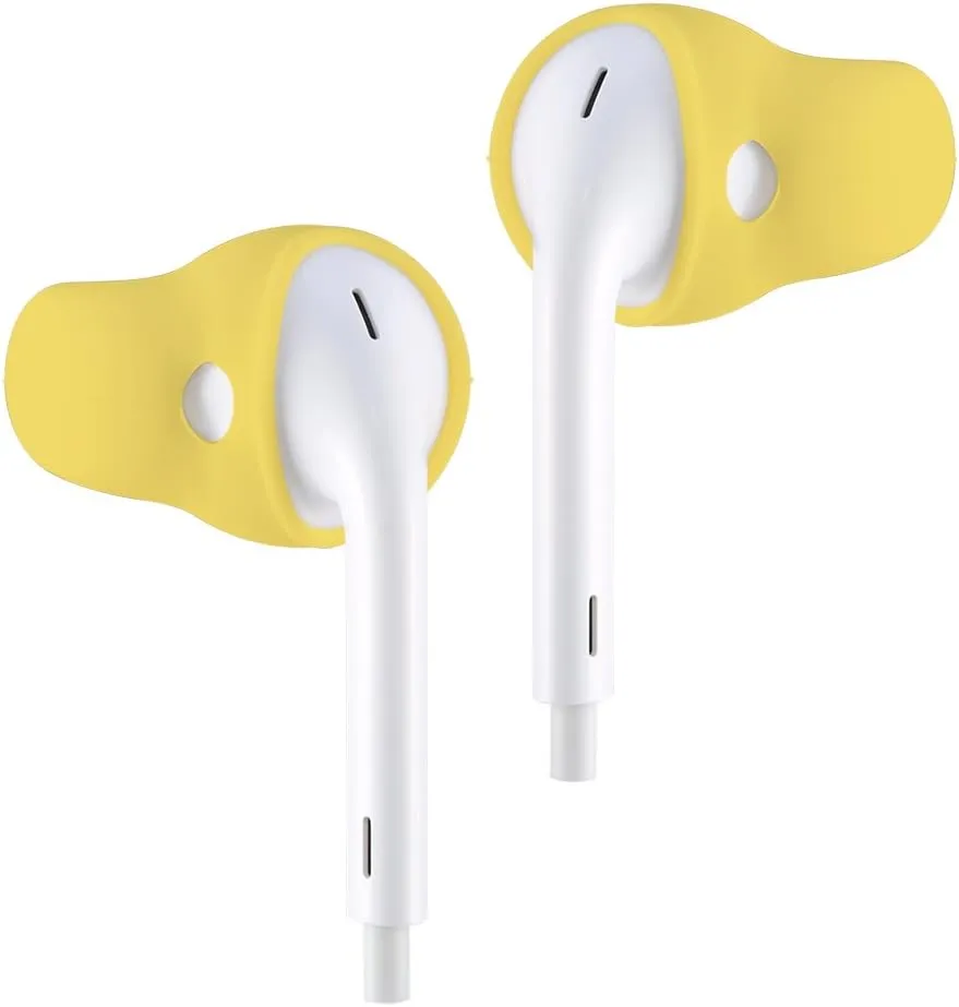 ACOUS Design Purest Earbuds Covers Anti-Slip Sport Tips Covers Compatible with Apple AirPods1&2 and EarPods (Strong Lemon)