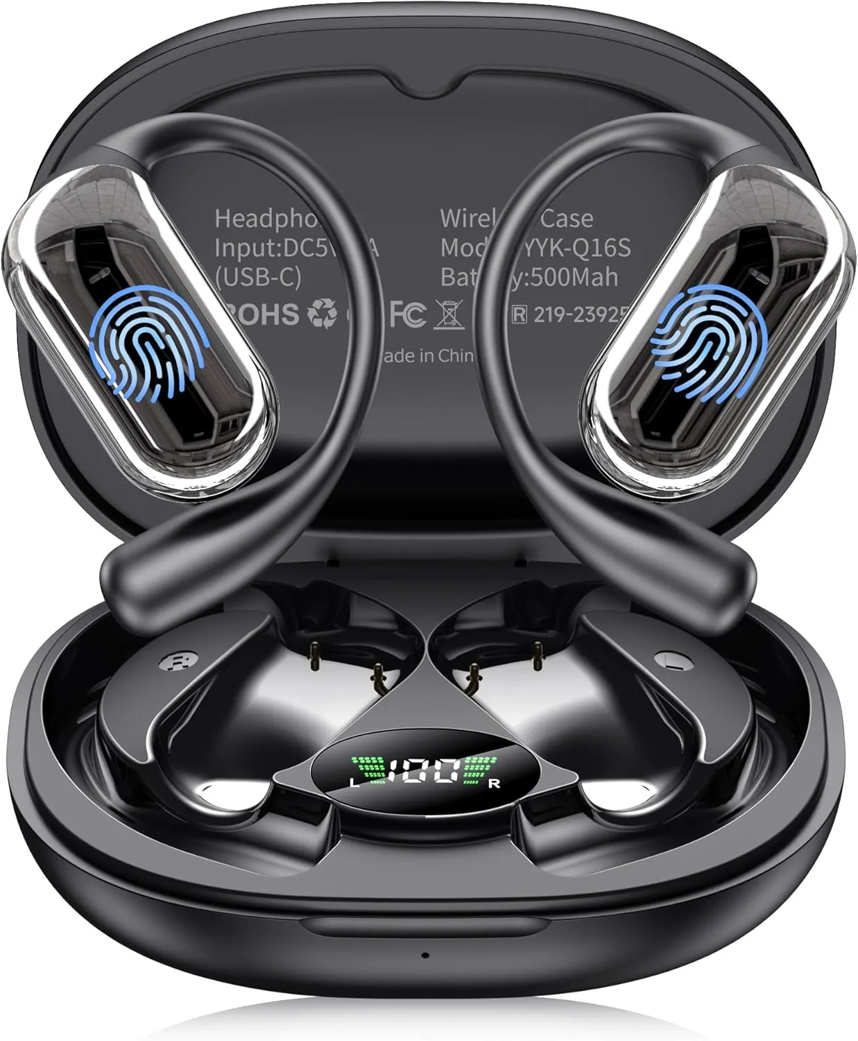 AI Language Translation Earbuds, Real-Time Headphones Translator for 144 Languages & Accents, Fit iOS and Android, Ideal for Travel Business LearningMatte Black