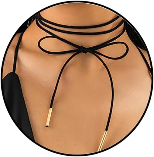 Aktully Black Choker Necklaces for Women Velvet Lace Choker Collar Necklace Goth Layered Choker Necklaces for Women Jewelry