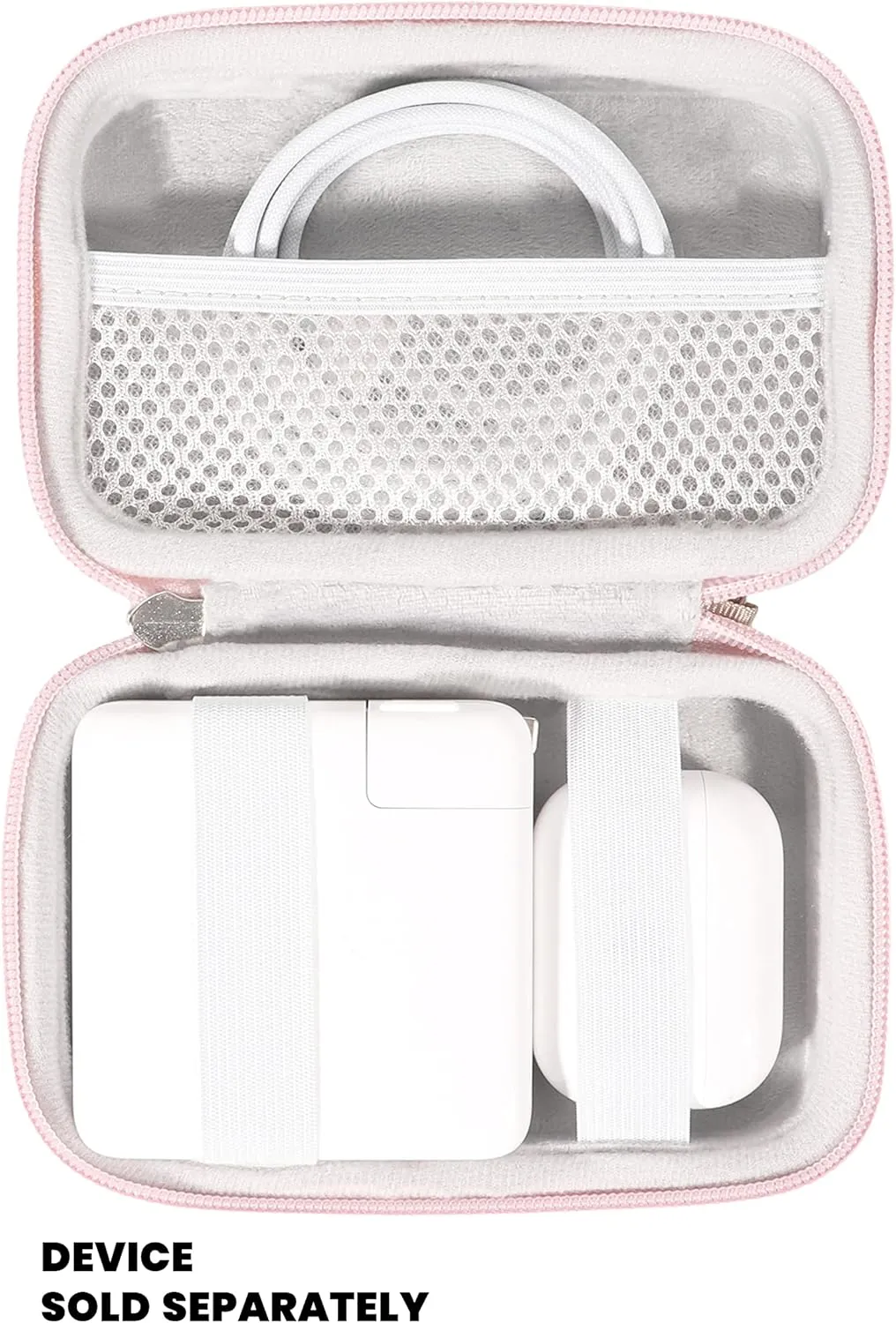 Alltravel Rose Gold S Accessory Case for MacBook Pro/Air, Magic Trackpad/Mouse, Pencil, MagSafe Duo, AirPods Pro (2nd Gen), Chargers & Hub