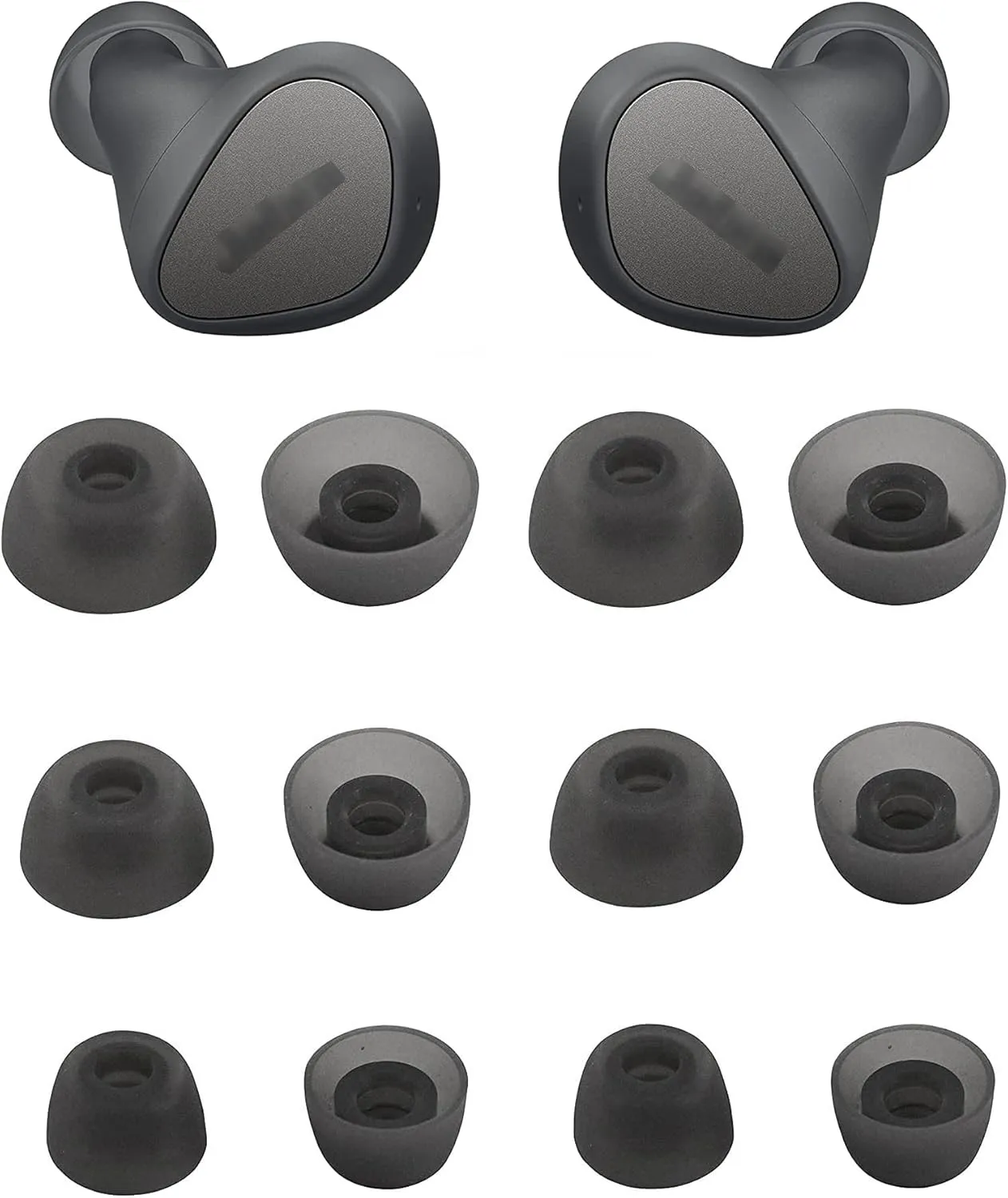 ALXCD Ear Tips Compatible with Jabra Elite 7 Pro Elite 7 Active Earbuds, S/M/L 3 Sizes 6 Pairs Soft Silicone Earbud Tips Eartips, Compatible with Jabra Elite 7 Active Elite 7 Pro, Gray S/M/L