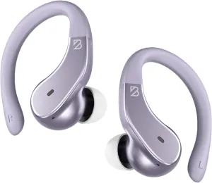 Back Bay Audio Runner 40 - Secure-Fit Wireless Earbuds, Running Bluetooth Earphones for Women and Men, Purple Deep Bass Wrap Around Earbuds for Small Ear Canals with EarHooks, Light Over The Ear Buds