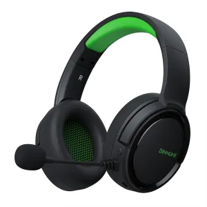 BINNUNE Wireless Gaming Headset, 2.4GHz Gaming Headphones for PS4, PS5, PC, NS, Bluetooth 5.3 Headphones with 40Hr Battery, Noise Canceling Microphone, Stereo Sound for Laptop, Mobile, Mac- Green