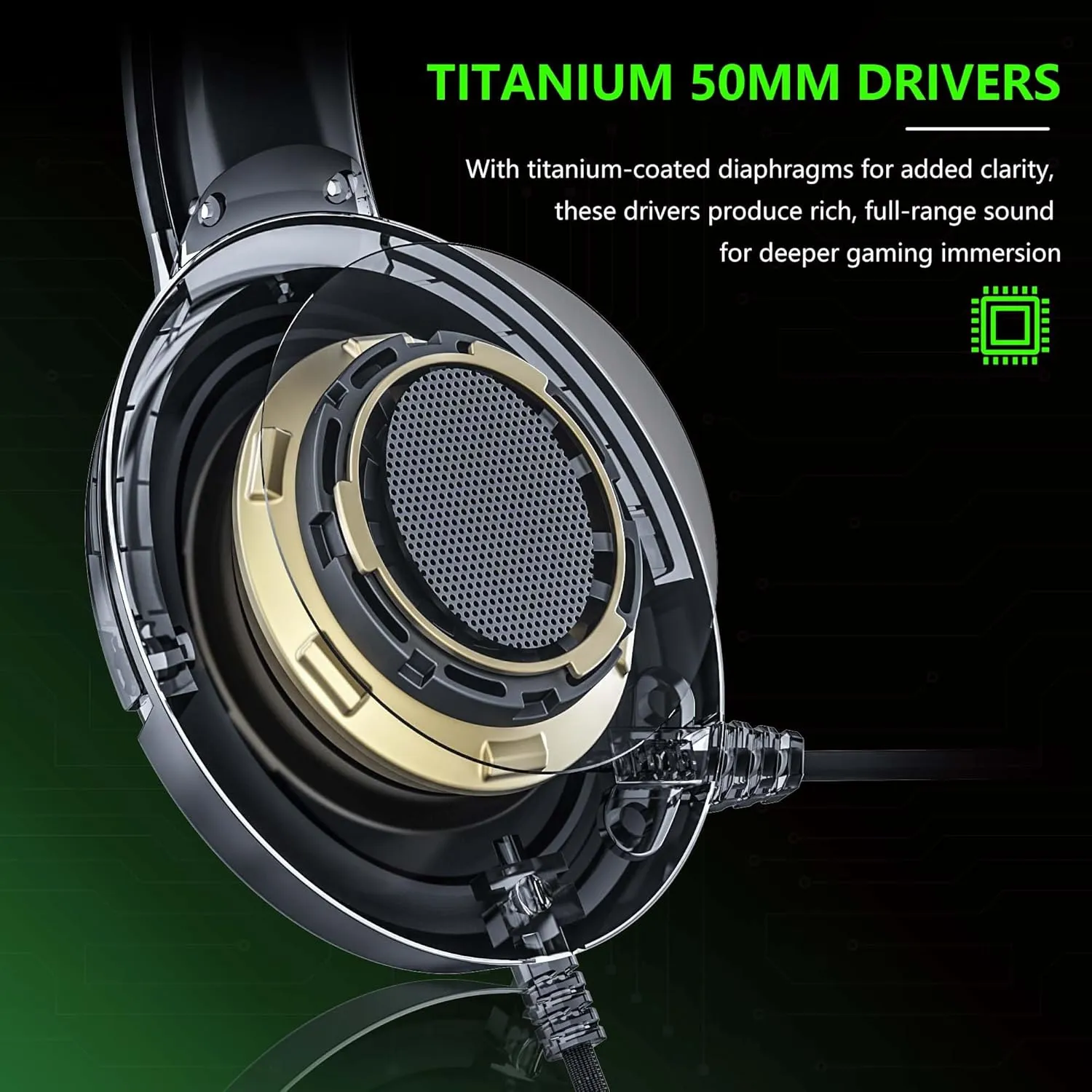 BINNUNE Wireless Gaming Headset, 2.4GHz Gaming Headphones for PS4, PS5, PC, NS, Bluetooth 5.3 Headphones with 40Hr Battery, Noise Canceling Microphone, Stereo Sound for Laptop, Mobile, Mac- Green