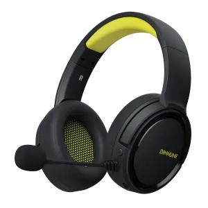 BINNUNE Wireless Gaming Headset, 2.4GHz Gaming Headphones for PS4, PS5, PC, NS, Bluetooth 5.3 Headphones with 40Hr Battery, Noise Canceling Microphone, Stereo Sound for Laptop, Mobile, Mac - Yellow
