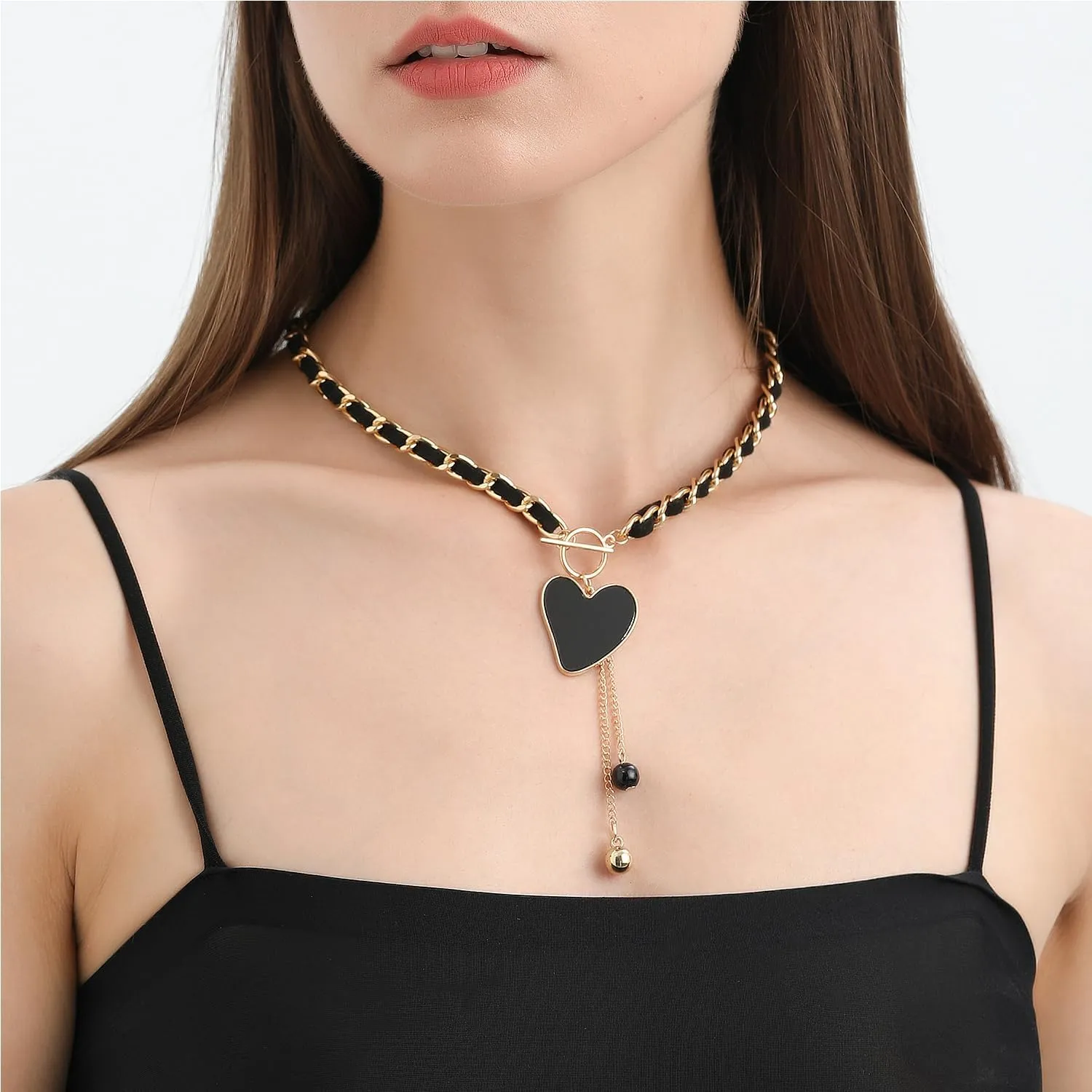 Black Choker Necklace for Women Gothic Black Heart Butterfly Bow Choker Necklace Black Velvet Collar Chokers Necklace Birthday Party Jewelry for Women