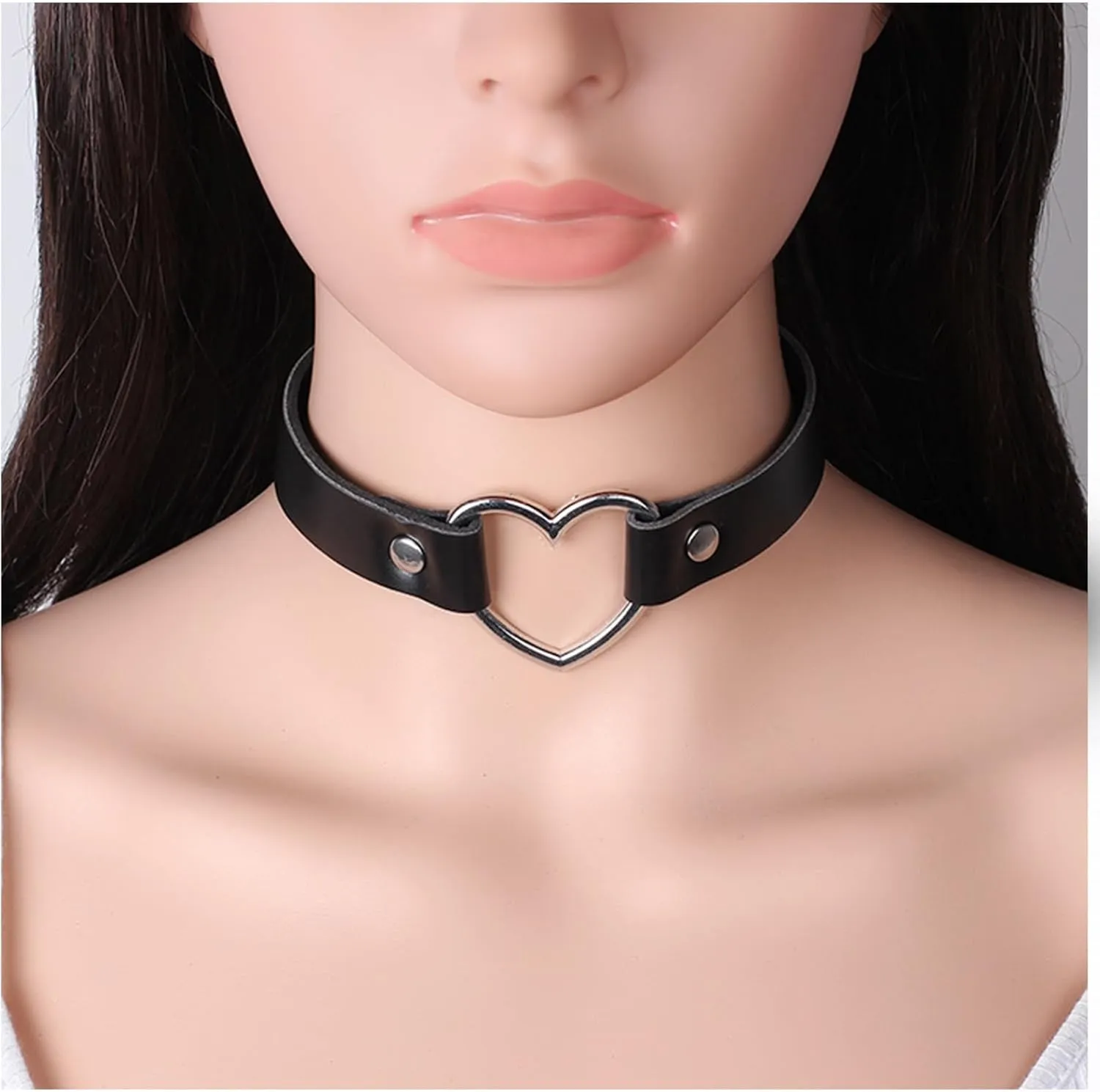 Black Choker Necklaces for Women Punk Goth Necklaces for Women Gothic Pendant Choker Leather Soft Collar Heart Sun Moon Chain 2000s Jewelry