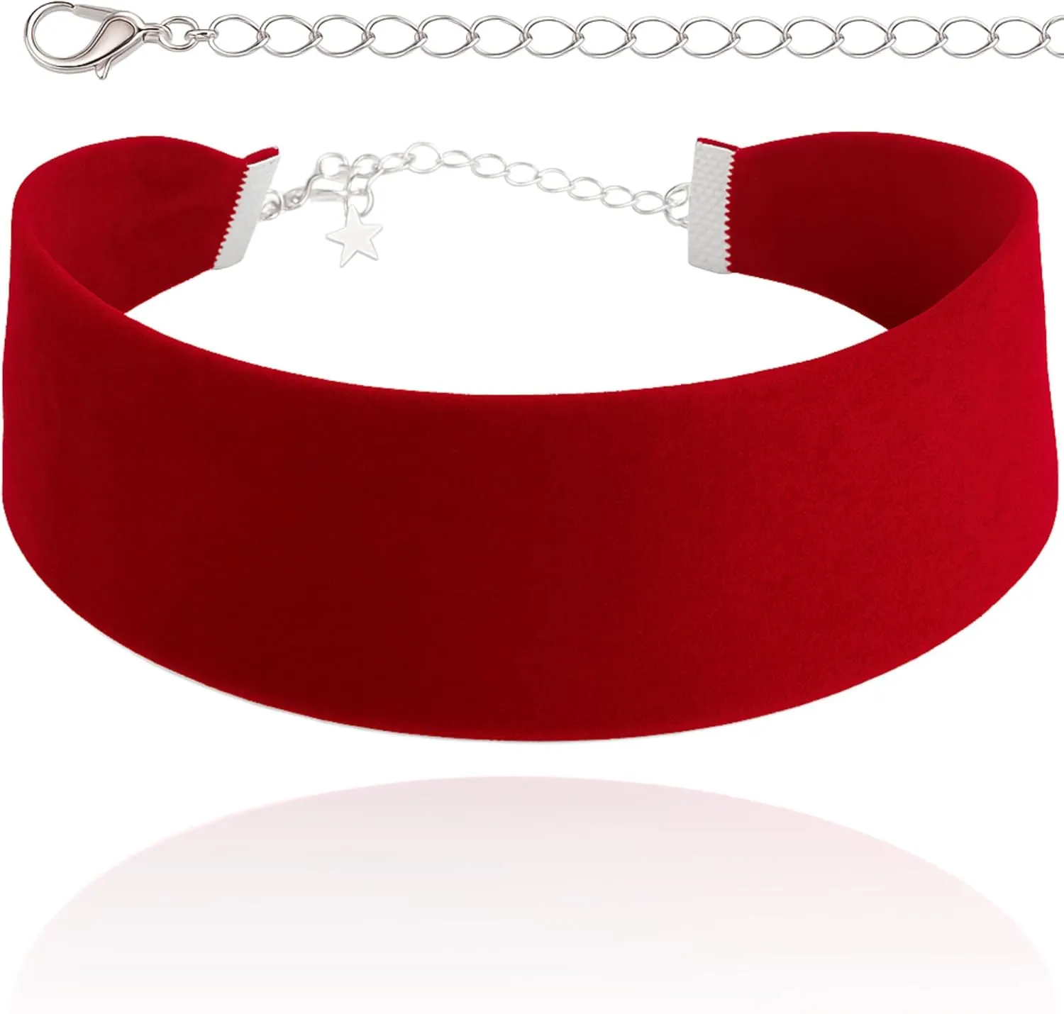 Black Choker Necklaces for Women, Wide Velvet Thick 90s Ribbon Neck Collar