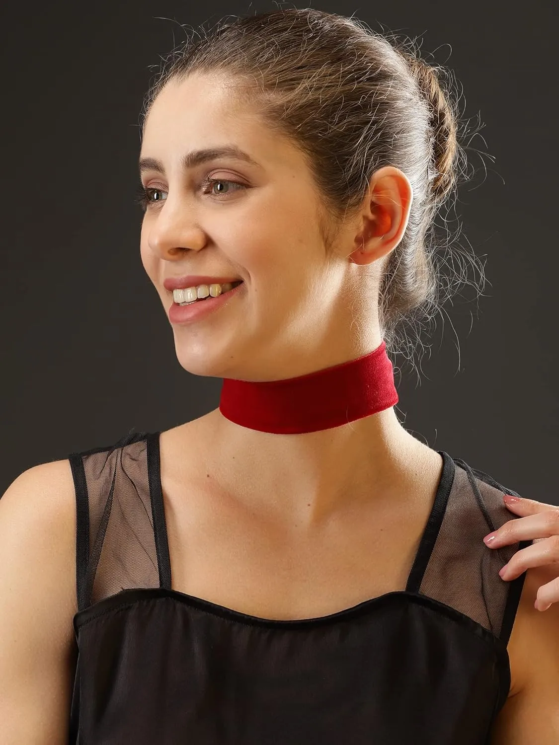 Black Choker Necklaces for Women, Wide Velvet Thick 90s Ribbon Neck Collar