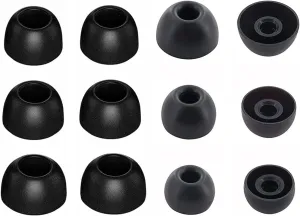 BLUEWALL Ear Tips Compatible with Beats Studio Buds  Earbuds, S/M/L Sizes Soft Silicone & Memory Foam Tips Replacement Eartips Compatible with Beats Studio Buds   3 3 Pairs Black