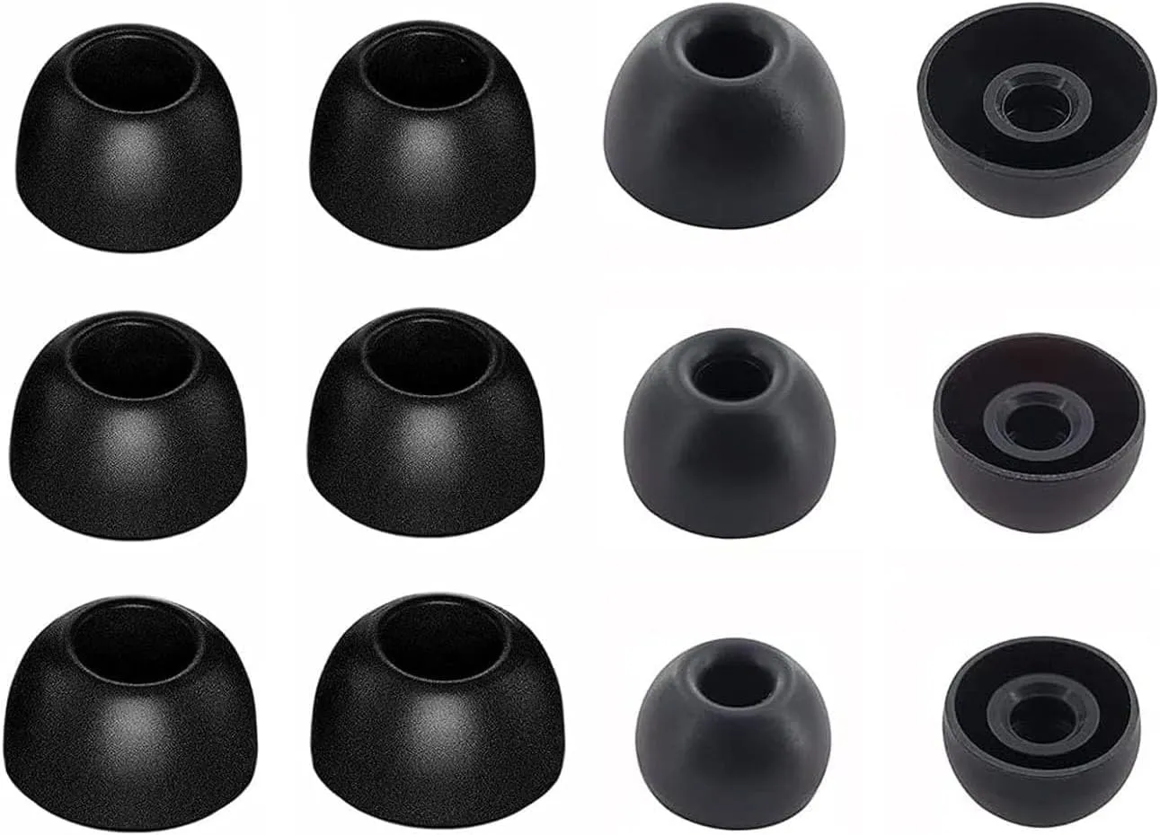 BLUEWALL Ear Tips Compatible with Beats Studio Buds  Earbuds, S/M/L Sizes Soft Silicone & Memory Foam Tips Replacement Eartips Compatible with Beats Studio Buds   3 3 Pairs Black