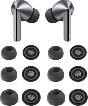 BLUEWALL Ear Tips Compatible with Galaxy Buds 3 Pro Earbuds SM-R630NZAEXAR, 6 Pairs S/M/L Sizes Replacement Silicone Earbuds Tips, Compatible with Galaxy Buds 3 Pro SM-R630 6 Pairs Gray