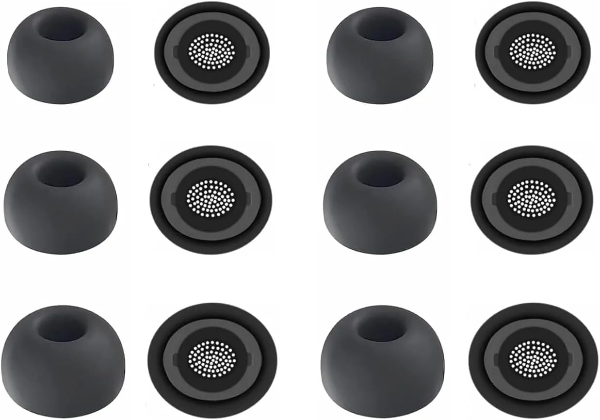 BLUEWALL Ear Tips Compatible with Galaxy Buds 3 Pro Earbuds SM-R630NZAEXAR, 6 Pairs S/M/L Sizes Replacement Silicone Earbuds Tips, Compatible with Galaxy Buds 3 Pro SM-R630 6 Pairs Gray