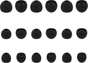 BLUEWALL Ear Tips Compatible with JBL 125TWS 130NC Vibe100 Earbuds, S/M/L Sizes Soft Silicon Earbuds Tips Replacement Eartips Compatible with JBL 125TWS 130NC Vibe 100 9 Pairs Black
