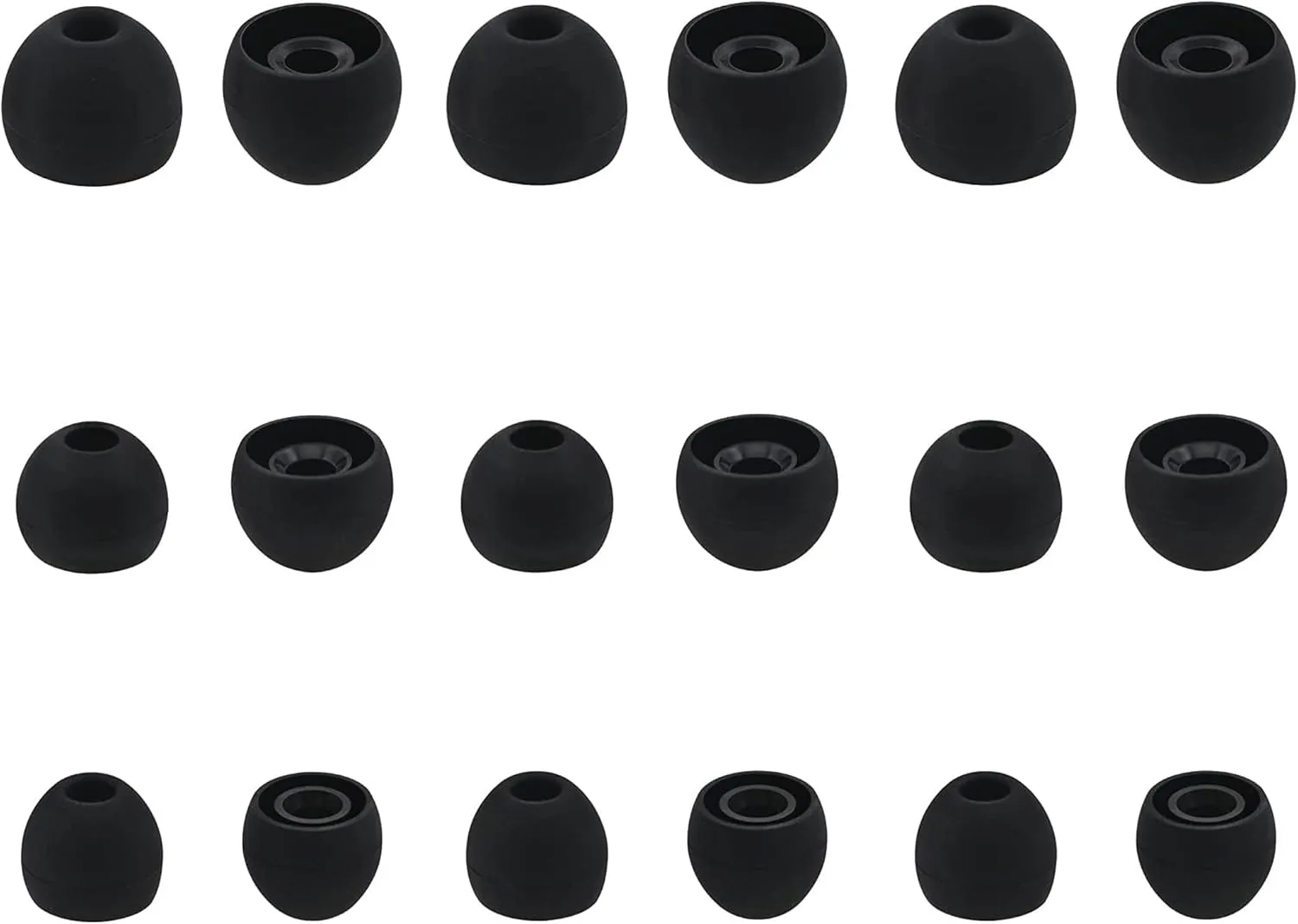 BLUEWALL Ear Tips Compatible with JBL 125TWS 130NC Vibe100 Earbuds, S/M/L Sizes Soft Silicon Earbuds Tips Replacement Eartips Compatible with JBL 125TWS 130NC Vibe 100 9 Pairs Black