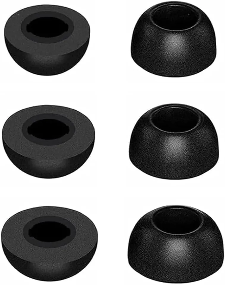 BLUEWALL Foam Ear Tips Compatible with Powerbeats Pro 2, 6 Pairs S/M/L Sizes Eartips Replacement Memory Foam Earbuds Tips, Compatible with Powerbeats PB Pro 2 Black