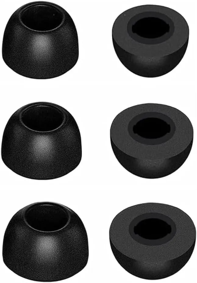 BLUEWALL Foam Ear Tips eartips Compatible with Beats Solo Buds, 6 Pairs S/M/L Sizes Ear Tips Replacement Memory Foam Earbuds Tips, Compatible with Beats Solo Buds 6 Pairs Black