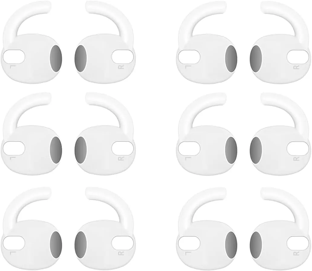 BLUEWALL Sport Earhook Compatible with Galaxy Buds 3 Earbuds SM-R530NZAEXAR, 6 Pairs Replacement Silicone Earbuds Hook, Compatible with Galaxy Buds 3 SM-R530 6 Pairs White