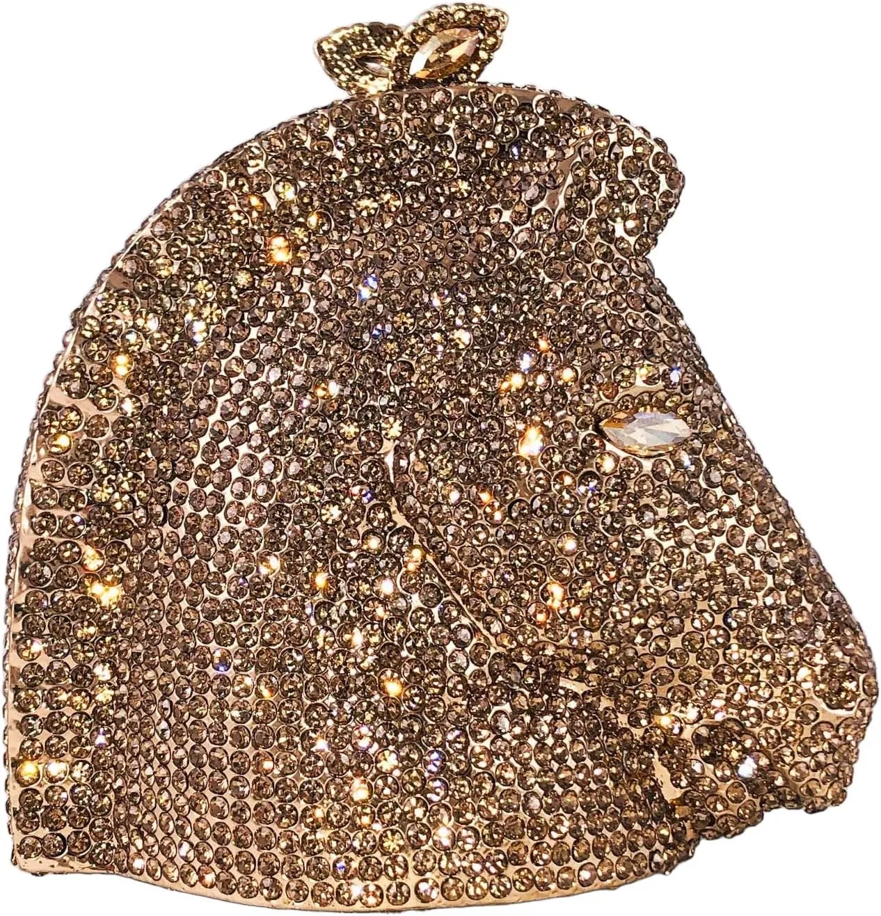 Boutique De FGG Horse Head Crystal Clutch Bags Women Animal Rhinestone Evening Handbags Party Crystal Clutch Purses,Mini