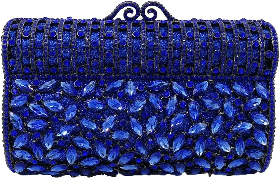 Boutique De FGG Sparkling Rhinestone Clutch Purses for Women Formal Evening Bags Bridal Wedding Crystal Clutch Handbags,Mini