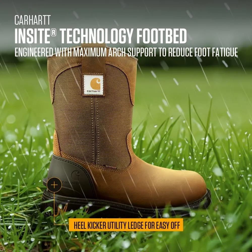 Carhartt Men's Ironwood Waterproof 11" Alloy Toe Wellington Work Boot