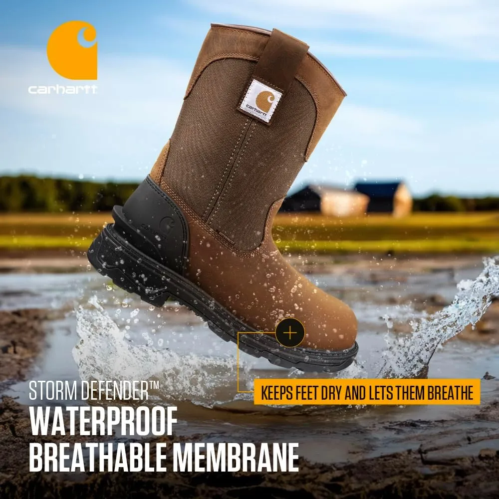 Carhartt Men's Ironwood Waterproof 11" Alloy Toe Wellington Work Boot