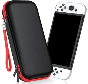 Carrying Case Compatible with Nintendo Switch 2 /Switch/ Switch OLED, Protective Hard Portable Case for Nintendo Switch, Rubber Handle, Better Grip, Pouch with Pockets for Accessories and Games