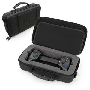 CASEMATIX Travel Case Fits Razer Kishi Ultra Gaming Controller and Mobile Gaming Phone Controller Accessories, Includes Shoulder Strap, Impact Resistant Foam and Separate Storage For Chargers Cables