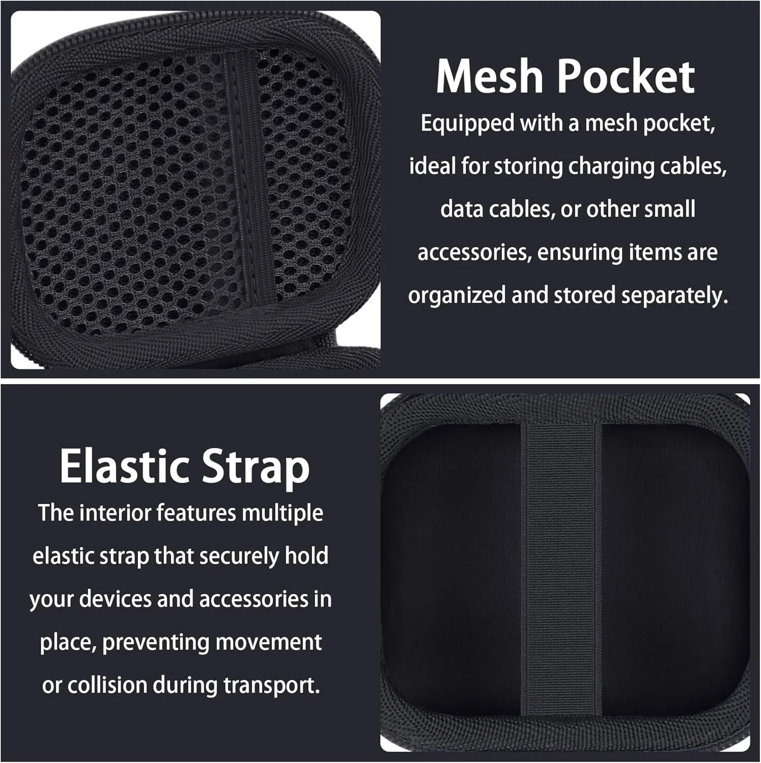 co2CREA Hard Case for Beats Powerbeats Pro 2 with Carabiner Clip, Shockproof Earbuds Storage Box  Protective Travel Cover for Powerbeats Pro 2 Wireless Bluetooth Earbuds (Jet Black Case)