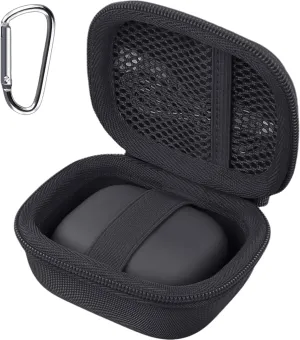 co2CREA Hard Case for Beats Powerbeats Pro 2 with Carabiner Clip, Shockproof Earbuds Storage Box  Protective Travel Cover for Powerbeats Pro 2 Wireless Bluetooth Earbuds (Jet Black Case)