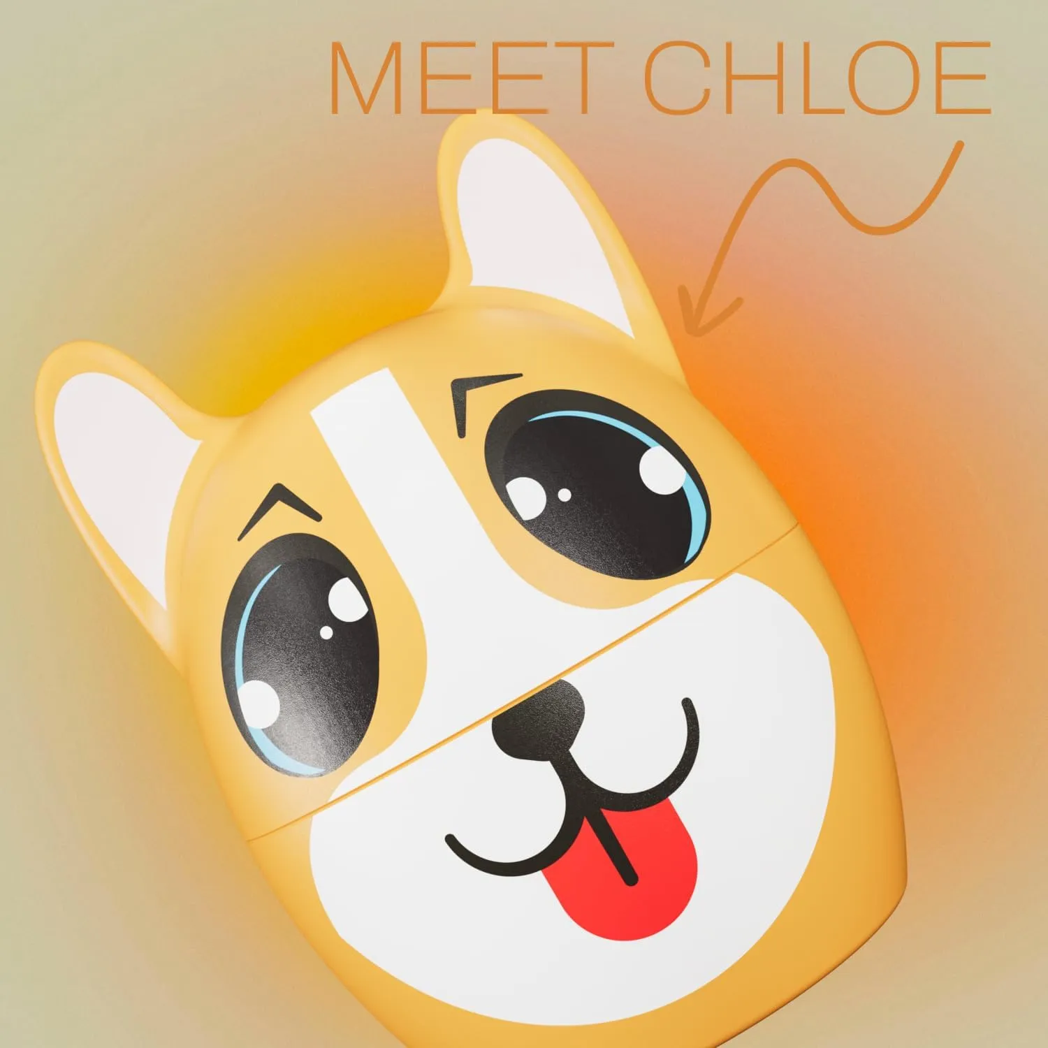 Coby Kids Earbuds Wireless Bluetooth  Chloe The Corgi Character Wireless Ear Buds, 24-HR Total Play, Water Resistant, Button Controls, Cute Carrying Case for Children