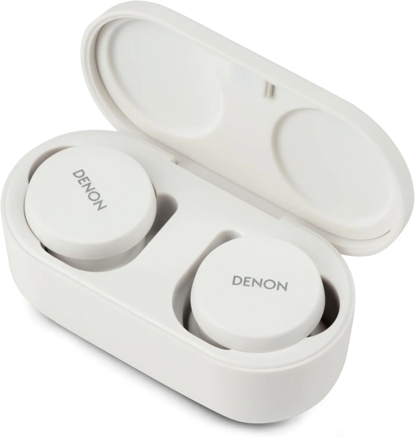Denon PerL True Wireless Earbuds - Active Noise Cancelling, Bluetooth, Personalized Sound with Masimo Adaptive Acoustic Technology, 24-Hr Battery Life, Wireless Charging, White