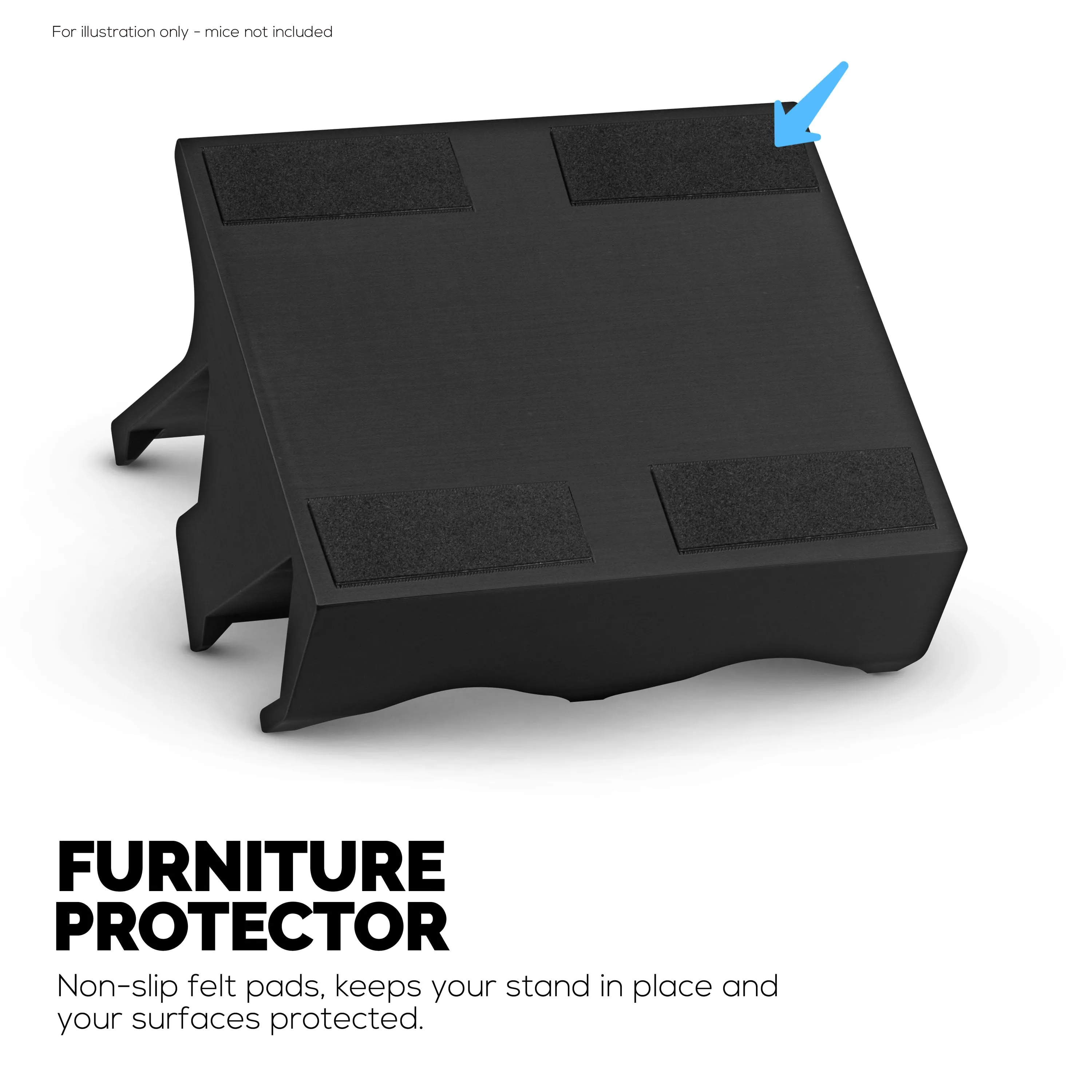 Desktop Quad PC Mouse Stand Holder for Gaming & Office Mice From Logitech, Razer, Corsair & More