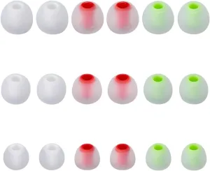 Earbud Tips Soft Silicone Earbuds Replacement Tips Fit for in-Ear Headphones(Inner Hole from 3.8mm -4.2mm Earphones) 9 Pairs S/M/L