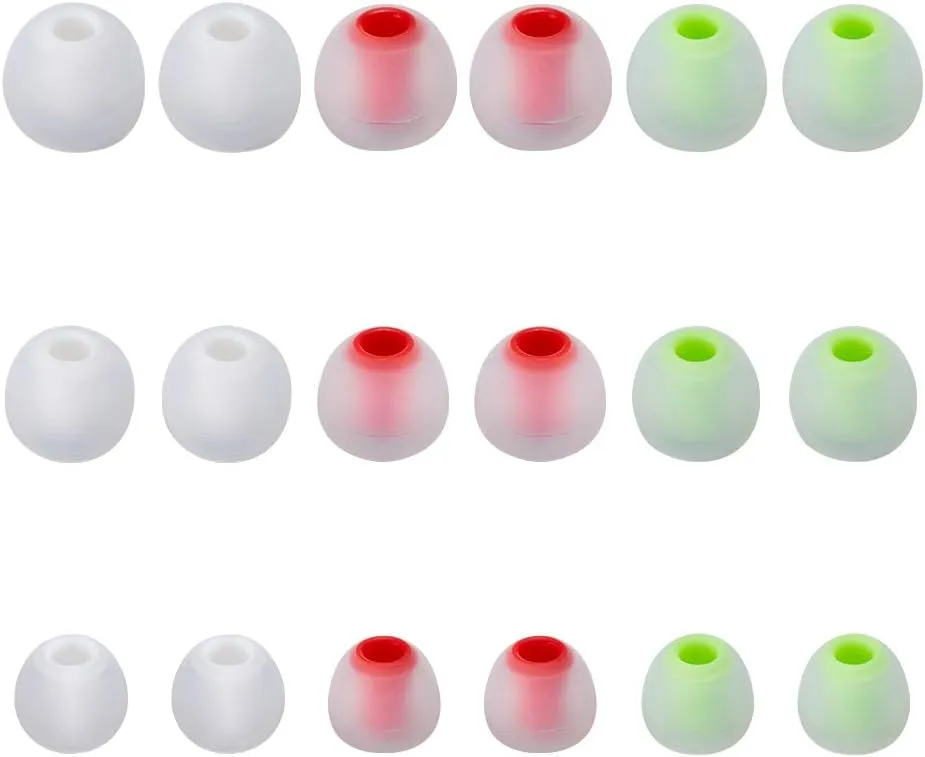 Earbud Tips Soft Silicone Earbuds Replacement Tips Fit for in-Ear Headphones(Inner Hole from 3.8mm -4.2mm Earphones) 9 Pairs S/M/L