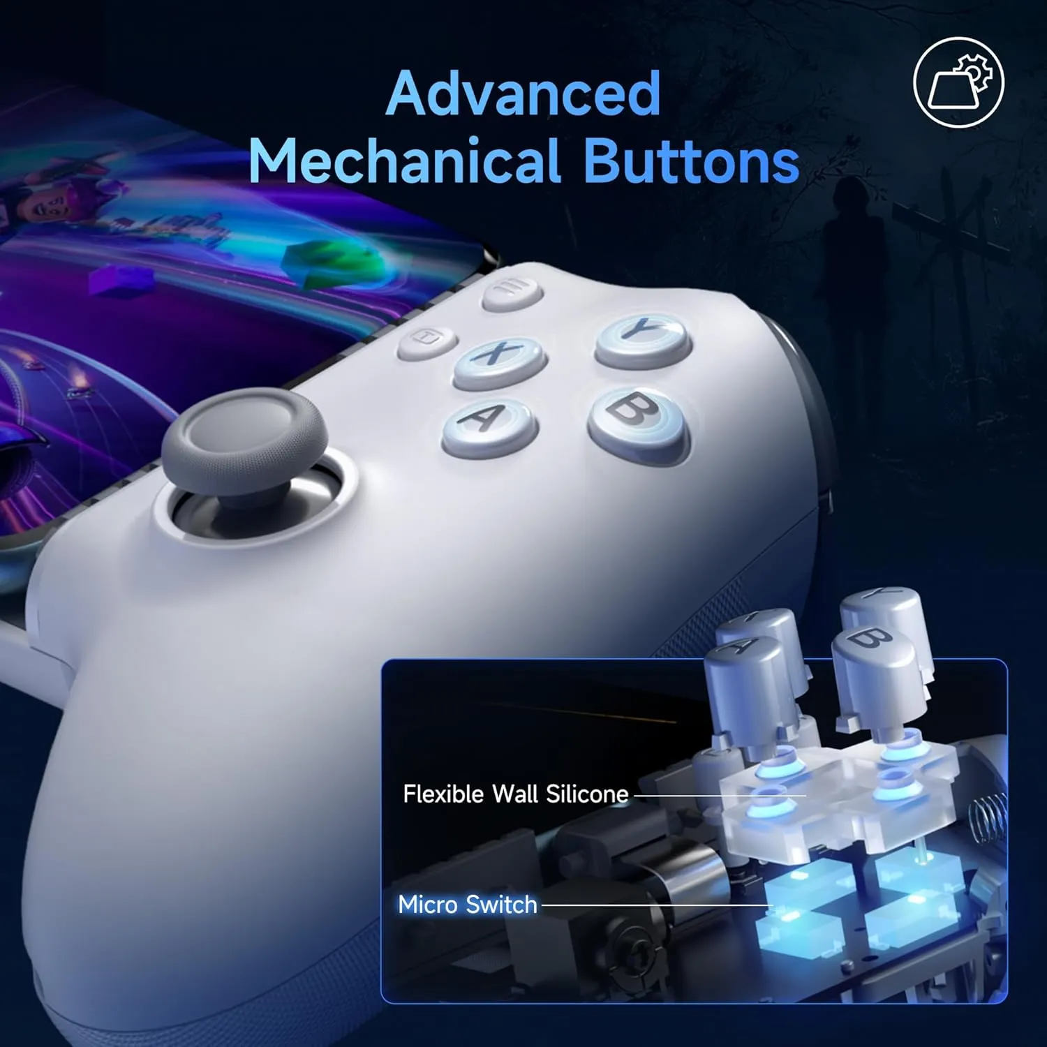 EasySMX M15 Mobile Gaming Controller for Android/iPhone 15 Series,Android Controller with Hall Trigger/Joysticks for Play Minecraft,COD