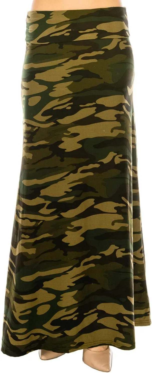 Eevee Women's Beautiful Fold Over Maxi Skirt (ONE Size)