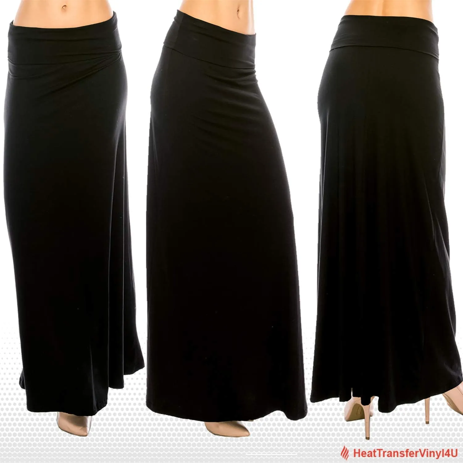 Eevee Women's Beautiful Fold Over Maxi Skirt (ONE Size)
