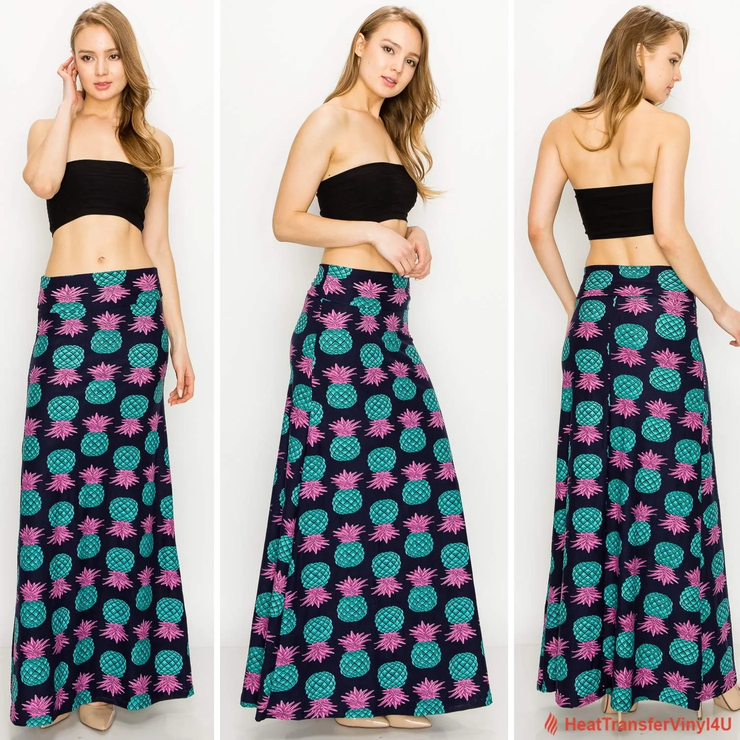 Eevee Women's Beautiful Fold Over Maxi Skirt (ONE Size)