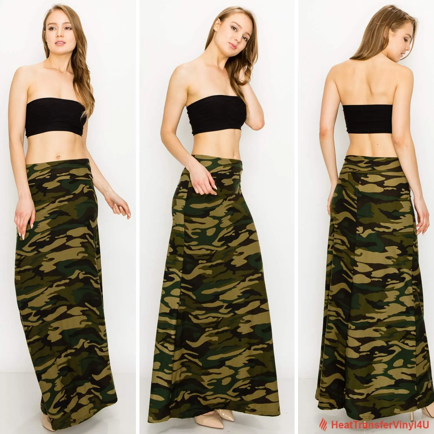 Eevee Women's Beautiful Fold Over Maxi Skirt (ONE Size)